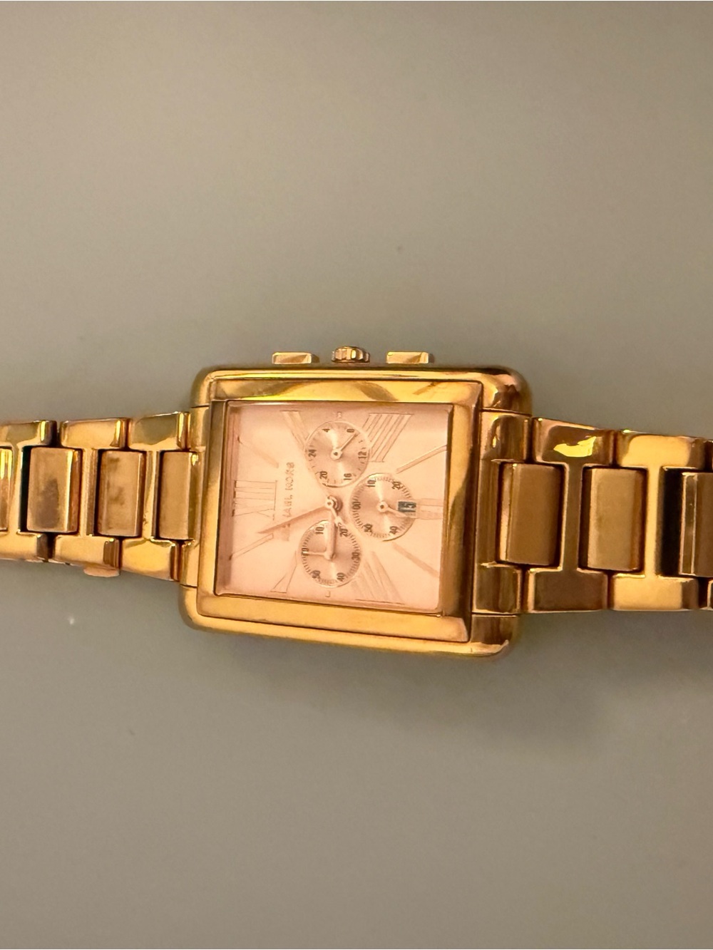 Michael Kors Gold-Tone Women's Bracelet Watch with Pink Dial